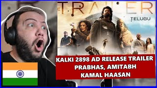 Kalki 2898 AD Release Trailer REACTION Telugu  Prabhas Amitabh Kamal Haasan Deepika  Nag Ashwin [upl. by Sapphire]