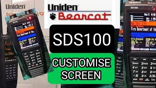 UNIDEN SDS100  CUSTOMISE COLOUR SCREEN TEXT amp BACKGROUND COLOURS [upl. by Charlotte]