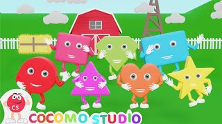 Sing along Shapes Song  with lyrics featuring Debbie Doo  CoComo [upl. by Erda]