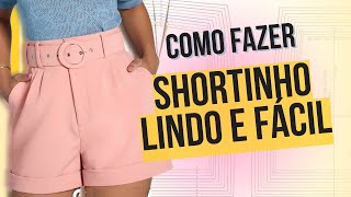 Short Alfaiataria com Bolso MUITO FÁCIL [upl. by Annoyek]