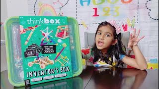 Aara unboxing The Think Box toy for kids  INVENTOR’S BOX REVIEW  Aara kids TV [upl. by Ahseiyn]