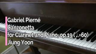 Piano Part  Pierné Canzonetta for Clarinet and Piano Op19 ♩60 [upl. by Enram]