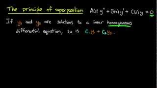 ODE  Principle of superposition [upl. by Nylkaj]