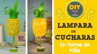 Lampara de CUCHARAS en forma de piña [upl. by Ecnarual485]