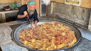 KABULI PULAO RECIPE  100 KG Giant Rice Meat Prepared  Peshawar Street Food Qabili Plav Recipe [upl. by Hahsi732]