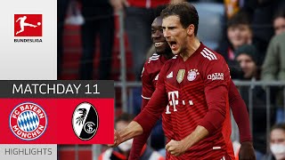 FC Bayern München  SC Freiburg 21  Highlights  Matchday 11 – Bundesliga 202122 [upl. by Eatnoid]