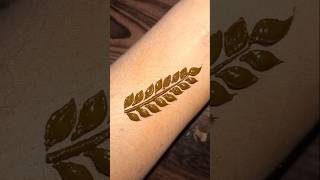 Simple leaves mehndi design leafy style mehndi design shorts art [upl. by Kir]