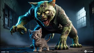 Brave Kitten Vs Zombie Cat Teacher Sad Story 😿💔 Sad Ai Cat Story ai cat catlover aistory aicat [upl. by Plerre]