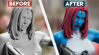 Painting a 700 XMen Mystique Statue 🤯 [upl. by Whale]