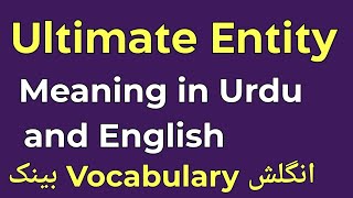 Ultimate Entity meaning in UrduHindi and English [upl. by Buonomo448]