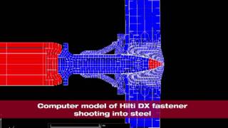 DEMONSTRATION of a Hilti DX fastener shooting into steel [upl. by Iain]