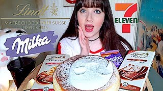 CHOCOLATE amp CHEESECAKE MUKBANG🍰 TWO OF MY FAVORITE THINGS IN THE WORLD 🍫 초코렛 치즈케익 먹방 [upl. by Noonan]