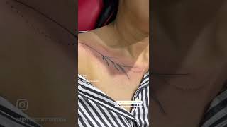 collar collarbone tattoodesign tattoo lineart preetamstattoostudio [upl. by Abijah104]