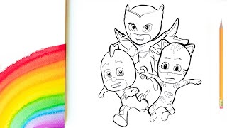 Draw PJ Masks  Drawing for Kids [upl. by Camella]