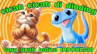 CICAK CICAK DI DINDING  ANAK KUCING MEONG MEONG  LAGU ANAK BALITA INDONESIA  LAGU ANAK ANAK LUCU [upl. by Solis383]