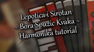 Bora Spuzic Kvaka  Lepotica i Sirotan Harmonika Tutorial Za početnike Cover [upl. by Alim542]