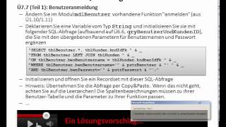 DB0708UE Datenbanken LE07 Recordset 08 Kombination mit SQLAbfragen [upl. by Lleira]