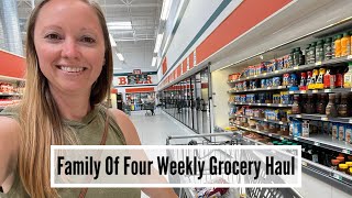 Family Of Four Budget Weekly Grocery Haul [upl. by Ayocat649]