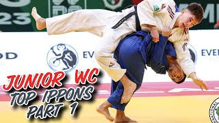 TOP IPPONS  Judo Junior World Championships  Part 1 [upl. by Eelrebma120]