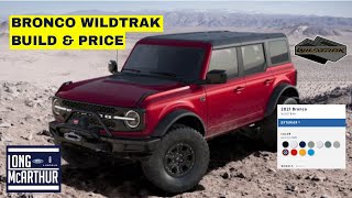 BRONCO BUILD amp PRICE  WILDTRAK WALKTHROUGH [upl. by Ahsinod]