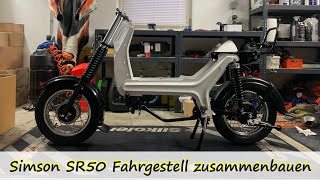 Simson SR50 Fahrgestell zusammenbauen  Teil 10  Simson SR50 Projekt  Vlog [upl. by Nabois383]