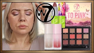 TESTING NEW W7 MAKEUP Review amp Swatches  Escape To Pink   Clare Walch [upl. by Yelehsa]