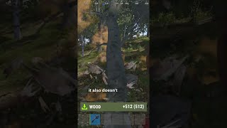 This Tree Keeps You Safe When Farming Wood in Rust rust rustshorts  rusttips [upl. by Jacquie]