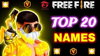 Top 20 Best Names in free fire  Attitude name free fire  Free fire Attitude name [upl. by Ahsienet]