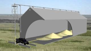 Grain Systems Video  Grain Handling in a Bulk Grain Storage Building [upl. by Lemuelah]