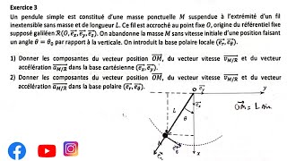 Examen 1 partie 1 Mécanique de point matériel S1 Contrôle تطوان  SMPC SMIA ENSA MIPC MI [upl. by Sauder]