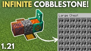 The EASIEST Minecraft 121 Cobblestone GENERATOR [upl. by Gassman]