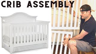 How to CRIB ASSEMBLY  Baby Crib Assembly Instructions  EDDIE BAUER Crib from Target [upl. by Erdied]