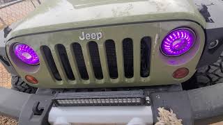 XKGLOW 7quot Led Headlight Kit For JEEP Review [upl. by Lilac]