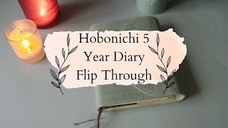 Hobonichi A5 Five Year Diary Flip Through [upl. by Flam]