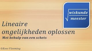 Lineaire ongelijkheden oplossen  Wiskundemeester [upl. by Alehtse]