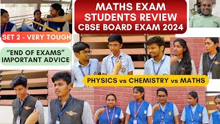 🔴 CBSE MATHS Exam Students Review ❌1 Marks amp Case Study Revenged  TOUGHer than PHYSICS [upl. by Bandur]