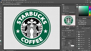 Circular Logo Design Photoshop Tutorial  Text on Circular Path  Starbucks [upl. by Egduj]