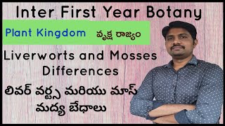 Liverworts and Mosses Differences  లివర్ వర్ట్స మరియు మాస్ మద్య బేధాలు [upl. by Demp498]