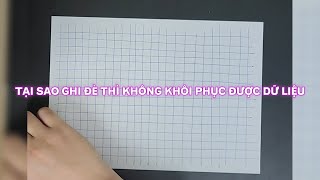 Luu đè Ghi đè là như thế nào Tại sao ghi đè thì không thể khôi phục dữ liệu [upl. by Itsirk]