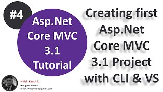 4 How to create aspnet core mvc web application using Visual Studio 2019 amp CLI  Net Core 3 [upl. by Kalman]