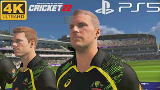 Cricket 22 PS5 Gameplay  Australia Vs England At Lords 4K [upl. by Ferneau178]