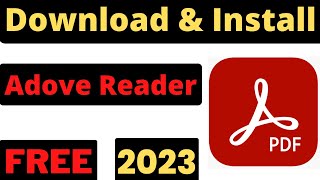 How to Download and Install Adobe Acrobat Reader for Window 71011 in LaptopPC  Hindi [upl. by Jacintha]