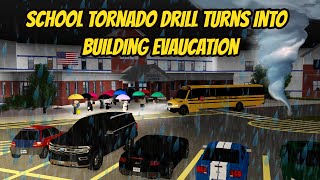 Greenville Wisc Roblox l Realistic School Tornado Drill EVAUCATION  Voice Roleplay [upl. by Yrocal]