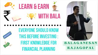 Everyone should know this before Investing  First Knowledge for Financial Planning [upl. by Lubba218]