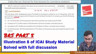 L52 Bank Reconciliation Statement BRS Part 5 Ill 8 from ICAI Material  Class 11  CA Foundation [upl. by Avevoneg]