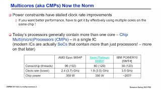 CMPEN 431 Lecture Mar 30 Multicore Processors [upl. by Kassia]