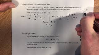 Empirical formulae and relative formula mass [upl. by Hamlani]