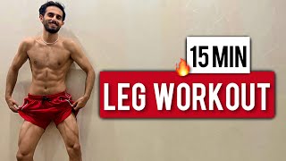 leg workout at home for men  15 min leg workout at home for beginners [upl. by Oilerua]