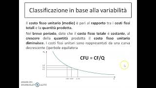 Classificazione dei costi diretti e indiretti fissi e variabili economiaaziendalepervoi [upl. by Beverly]