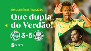 ESTÊVÃO QUEBRA RECORDE DE NEYMAR VEIGA FAZ HATTRICK E VERDÃO VENCE JUVENTUDE 3X5 PALMEIRAS [upl. by Mchail]